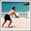 Brian playing volleyball